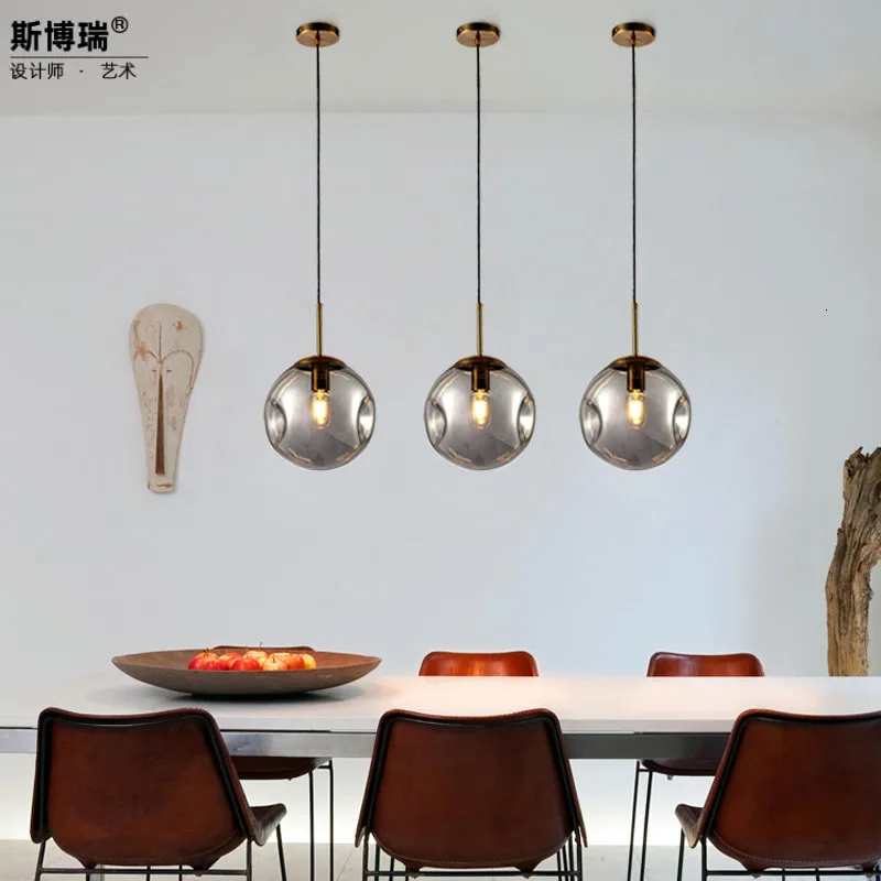 Светильник роскошная стеклянная сфера прикроватная тумбочка для спальни