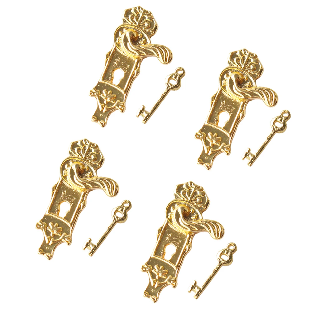 4 комплекта дневные дверные замки Ключи для АКС. Для кукольного домика 1:12 |