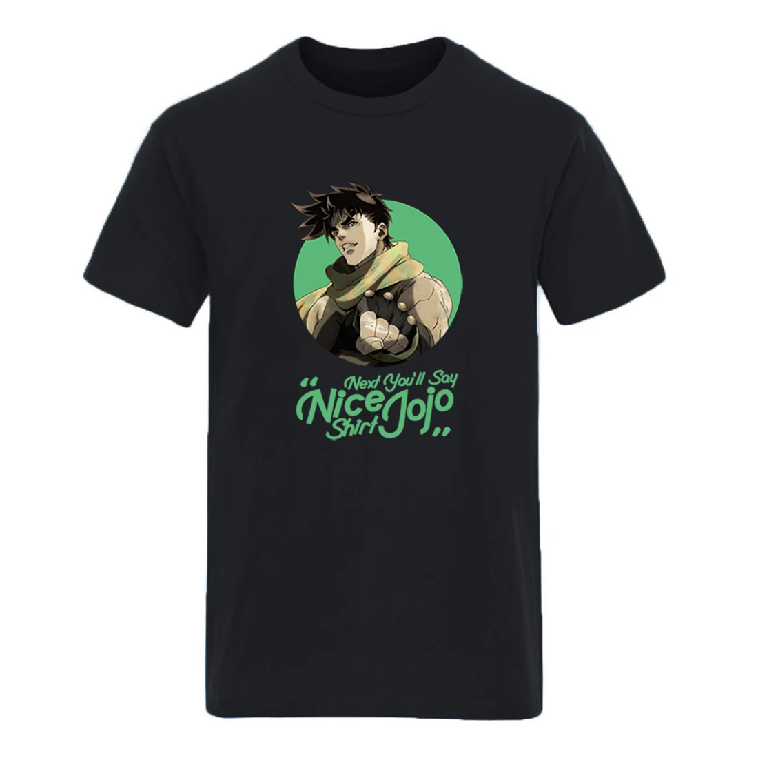 Оверсайз футболка с коротким рукавом мужская JoJo из мультфильма Harajuku модная