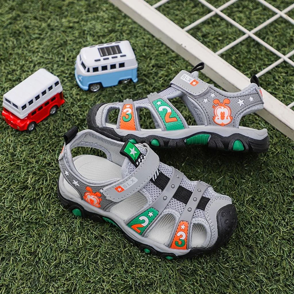 Детские сандалии Для детей для маленьких мальчиков с мультипликационным принтом