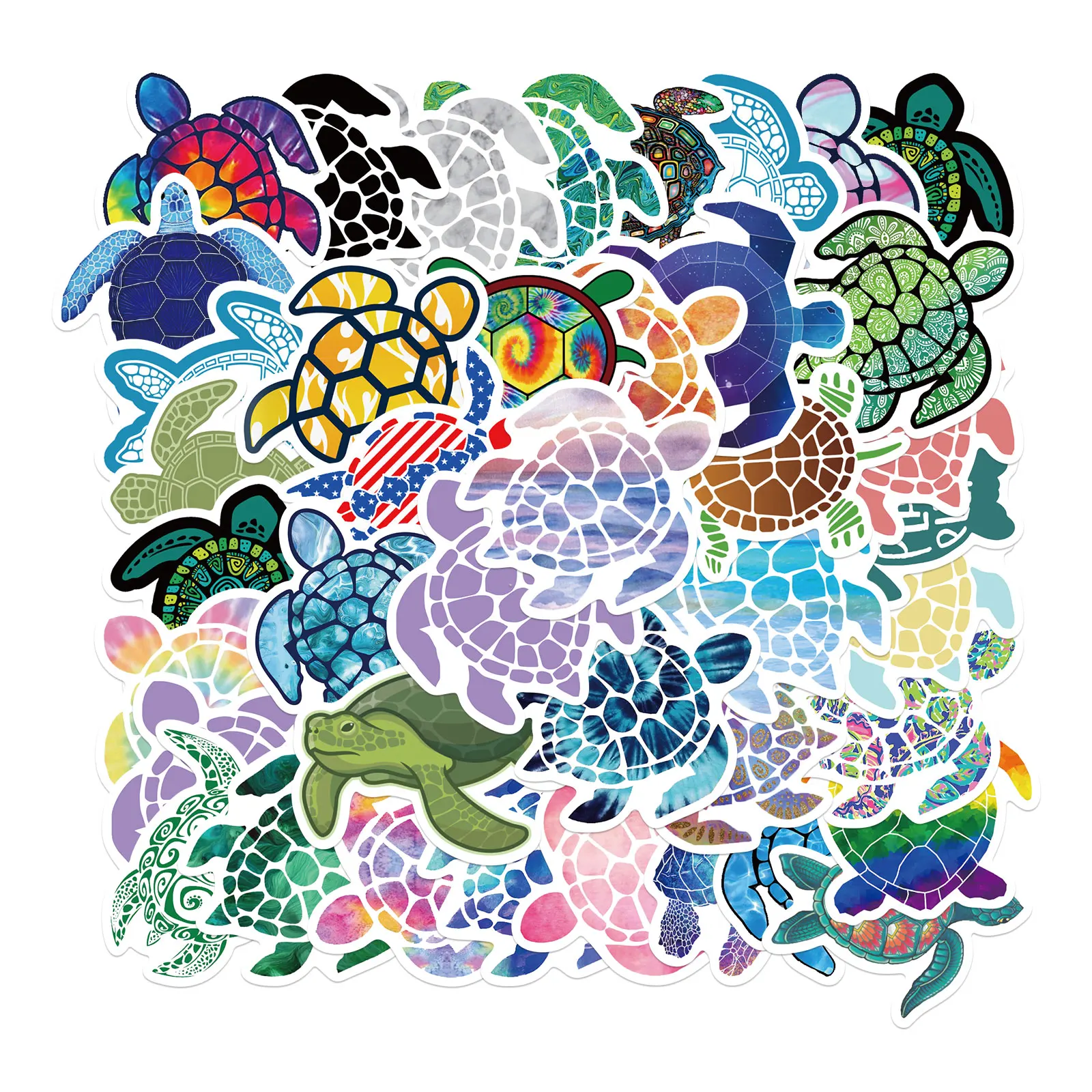 10/41 шт. водонепроницаемые яркие наклейки на тему морской черепахи | Игрушки и