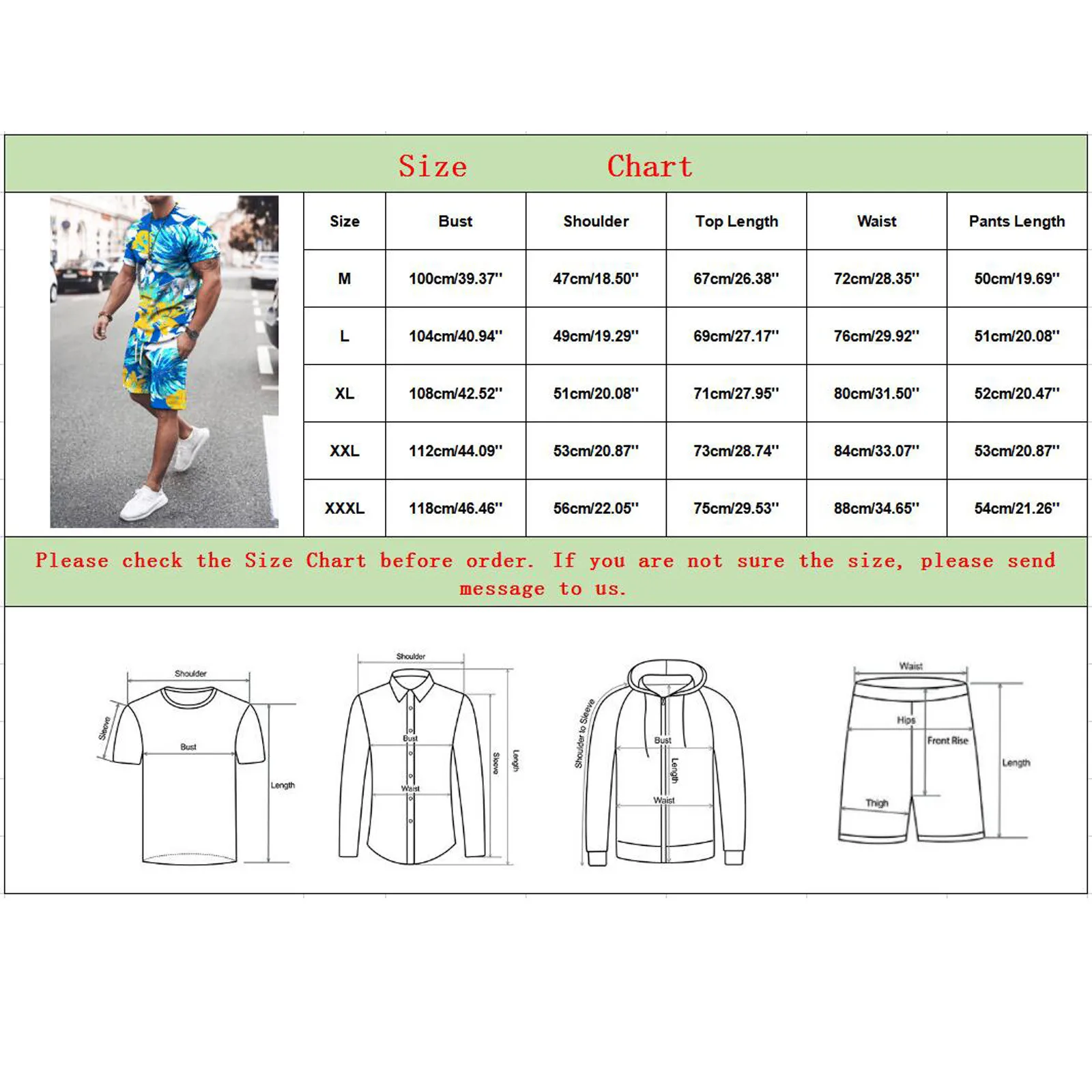 

Gentleman Men's Suit Shirts + Shorts Flower Printed Sports Tracksuit High Quality Summer Beach Two-piece Set Spot Europe #T3G