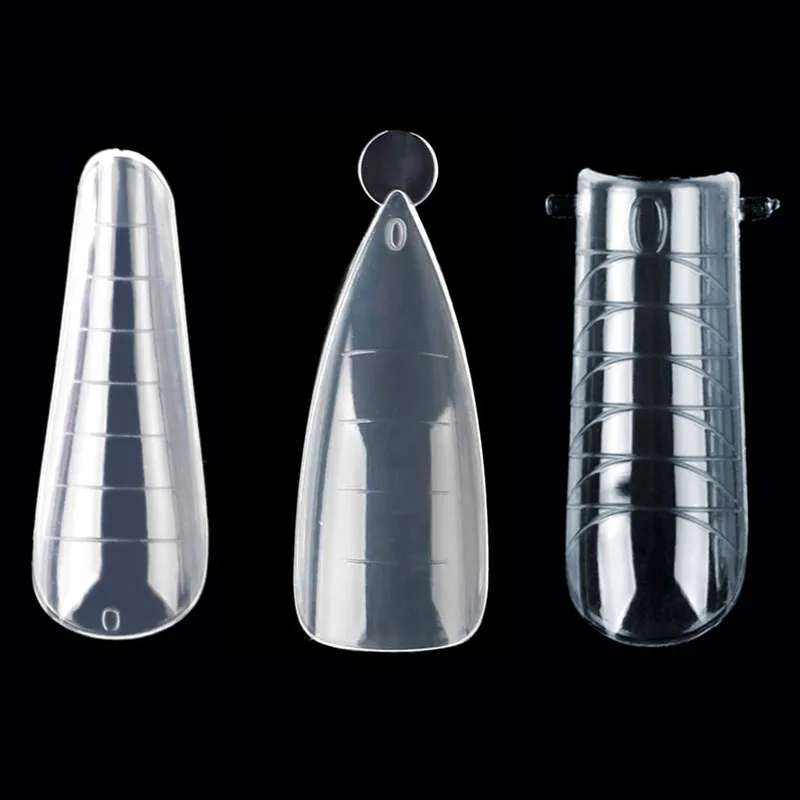 Двойные формы для быстрого наращивания полиуф-геля накладные ногти | Красота и