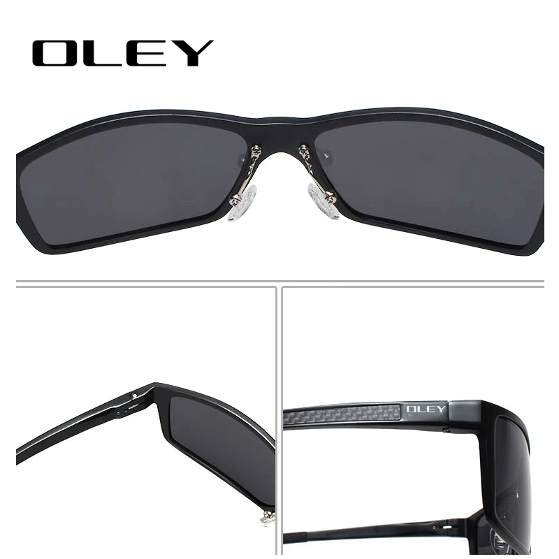 OLEY Brand Men's Vintage Square Sunglasses Polarized UV400 Lens Eyewear Accessories Male Sun Glasses For Men/Women Y7160