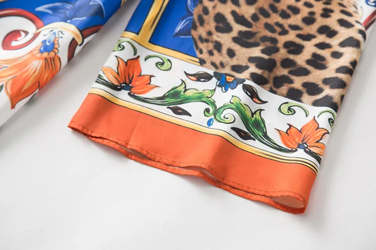 

High Quality New Style Women's Autumn Palace Retro Blue and White Porcelain Print Waistband Loose Shoulder One-shoulder Dress