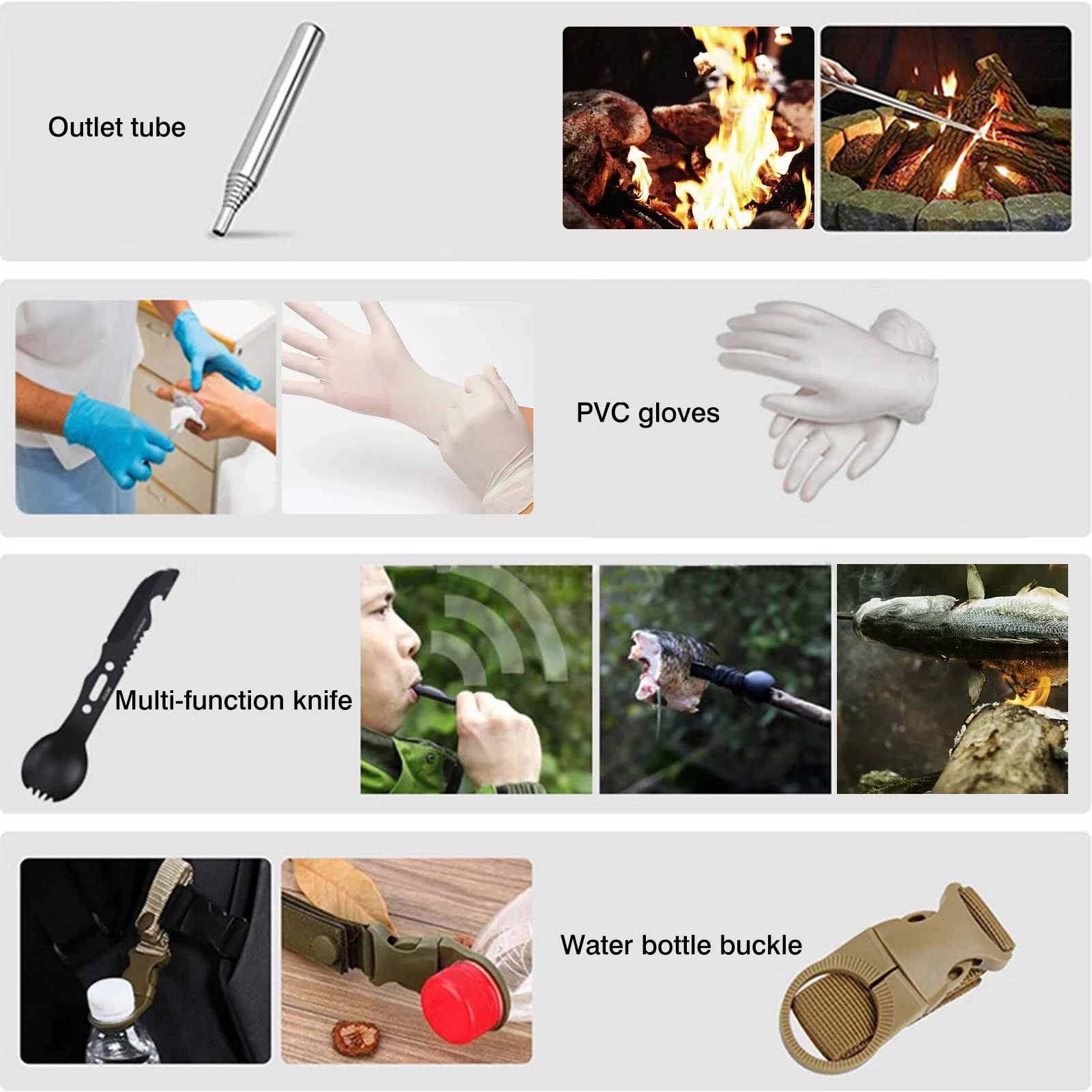 

Survival Kit Set Military Outdoor Travel Mini Camping Tools First Aid Kit Pouch Emergency Multifunct Survive Wristband Blanket