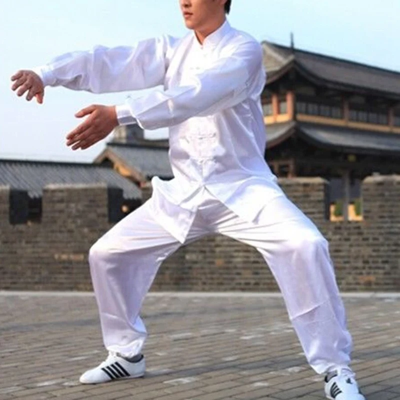 Wushu Kong fu одежда Китайская для боевых искусств унисекс с длинными рукавами форма