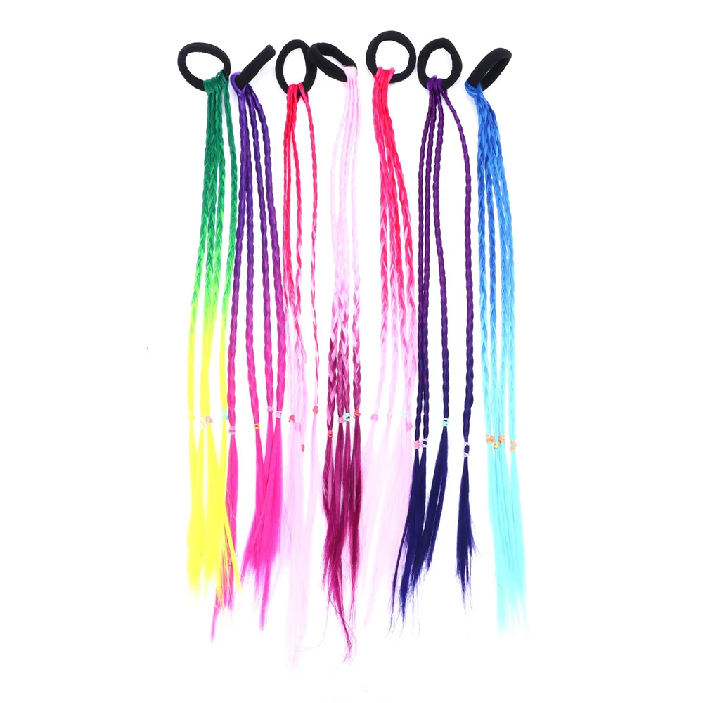 

Children Girls Elastic Hair Rope Rubber Bands Braides Hair Accessories Wig Ponytail Hair Ring Kids Twist Braid Rope Hair Braider