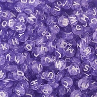 1000pcs transparent letter acrylic beads round flat alphabet loose spacer bead for bracelet necklace handmade diy jewelry making