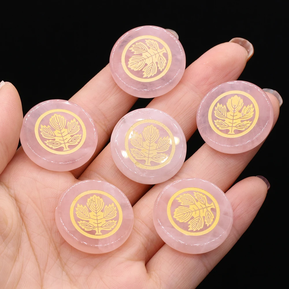 

6 PCS Natural Stone Furnishing Articles Rose Quartz Maple Leaf Gems Crystals and Stones Healing Home Decoration Christmas Gift