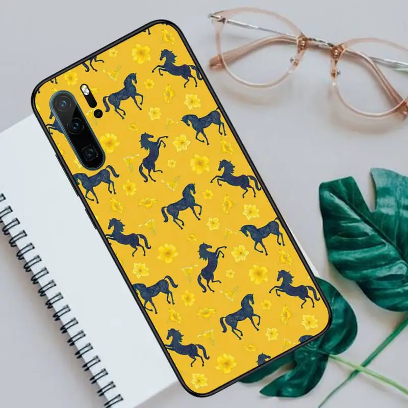 

horse cute cartoon art Phone Cases For Huawei honor Mate P 10 20 30 40 Pro 10i 9 10 20 8 x Lite Luxury brand shell funda coque