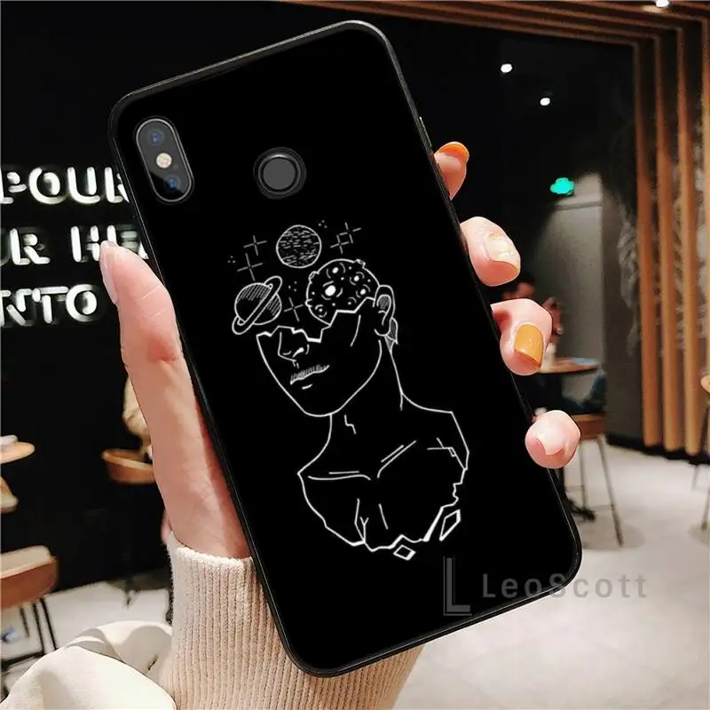 

The People Line Art Plagt Phone Case For Xiaomi Redmi Note 4 4x 5 6 7 8 pro S2 PLUS 6A PRO