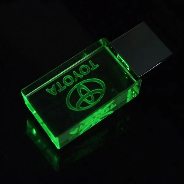 Новый Автомобильный логотип TOYOTA со светодиодным кристаллом + металлический USB