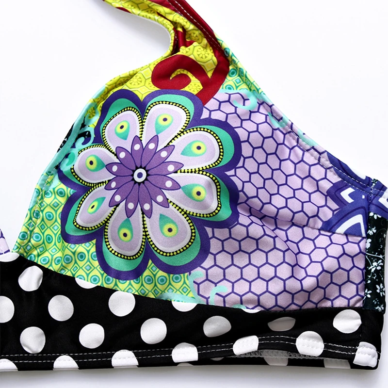 2019 бандажный купальник с низкой талией танкини для женщин летний женский принтом