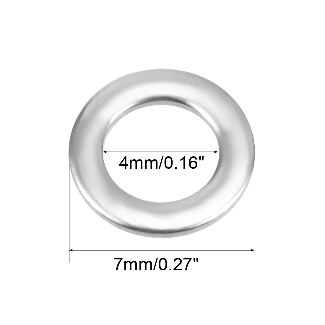 

uxcell Different Pcs 4mm x 12mm x 1mm 304 Stainless Steel Flat Washer for Screw Bolt 50Pcs 4mmx7mmx0.8mm