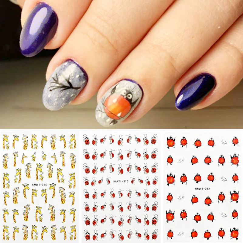 1 шт. 3D наклейки для ногтей супер милые маленькие божьи коровки/Мультяшные