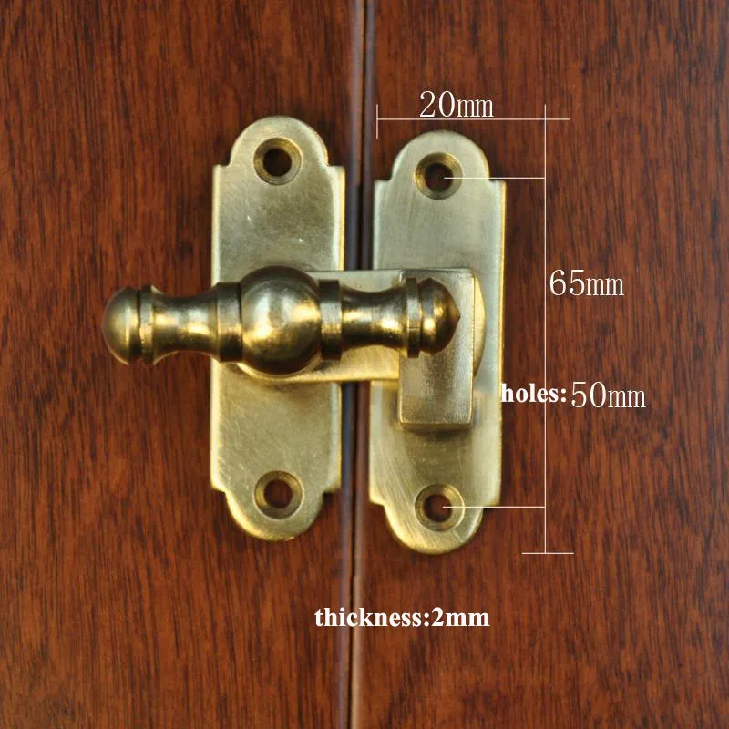 

Antique Brass Bathroom Door Catch Window Hasp Side Moving Door Lock Cabinet Handles