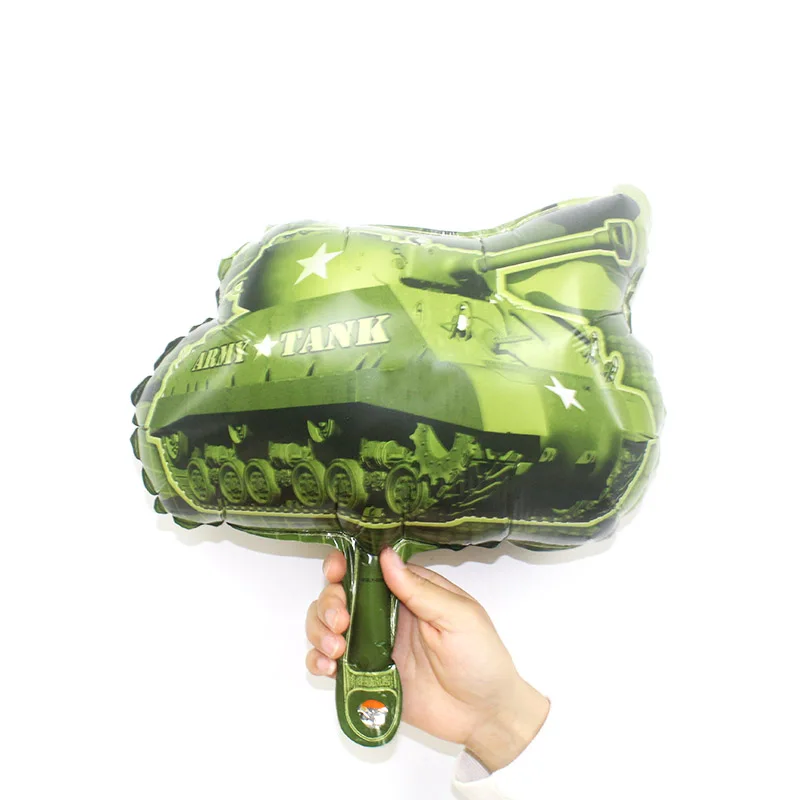 mini tank KAMMIZAD, 1 шт., серия воздушных шаров для автомобиля, с днем рождения, Детские вечерние мотоциклетные украшения, автомобиль, подарок для ребенка, танк, поезд, пожарная машина, globos - Цвет: mini tank