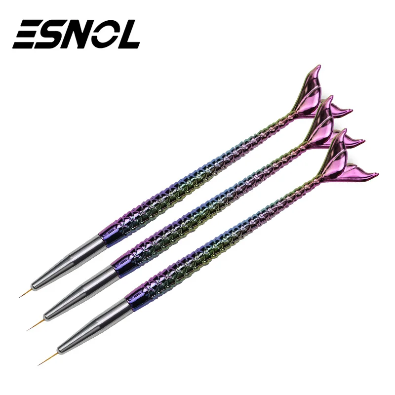 Esnol-набор кистей для маникюра маникюрные принадлежности УФ-гель ногтей тонкая