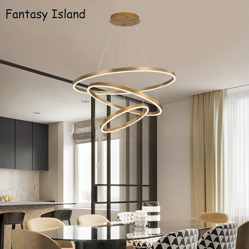 Современная светодиодная люстра в форме золотого кофе декоративный светильник