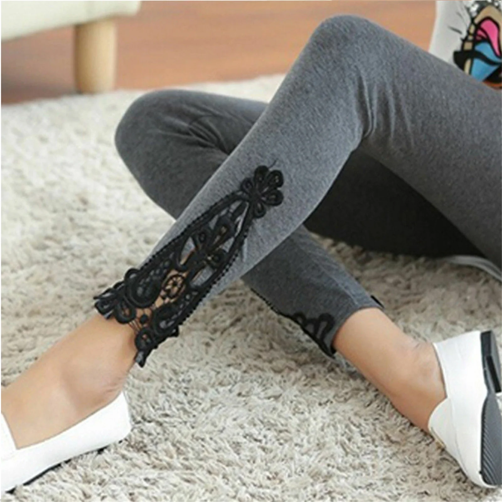 

Леггинсы женские, кружевные, обтягивающие, 4 цвета