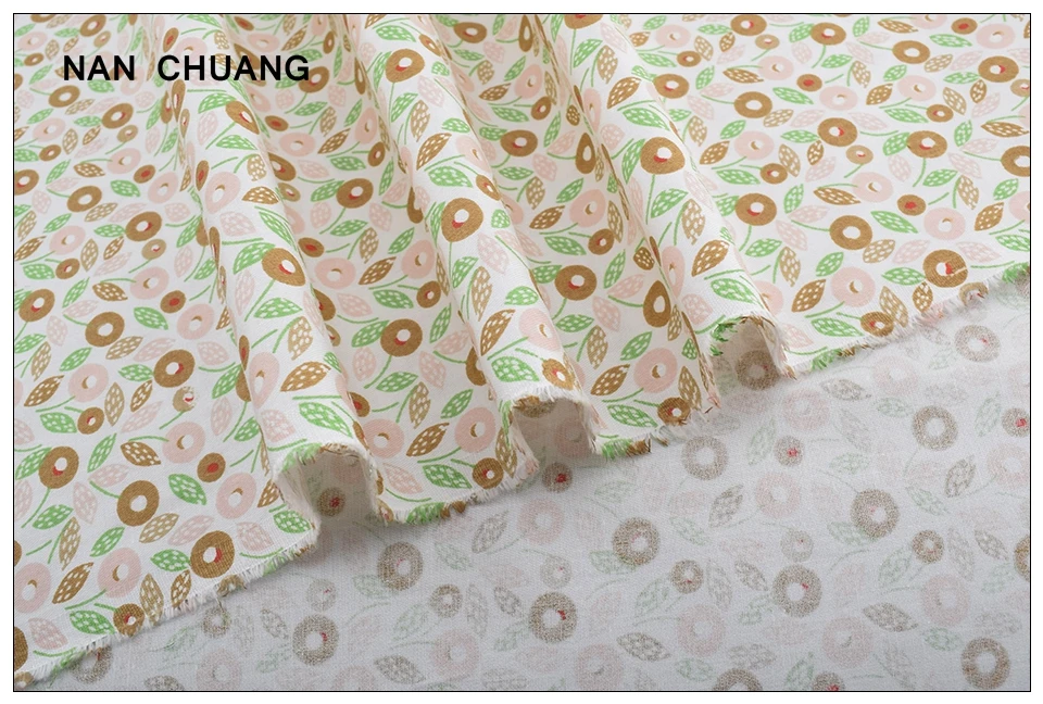 Nanchuang 8 шт./лот цветы саржевая хлопчатобумажная ткань Лоскутная Ткань для рукоделия Швейные материалы для детей 20x25 см