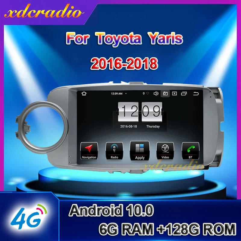 

Xdcradio 9" Android 10.0 For Toyota Yaris Car Radio Automotivo Car Dvd Multimedia Player Auto GPS Navigation Stereo 4G 2016-2019