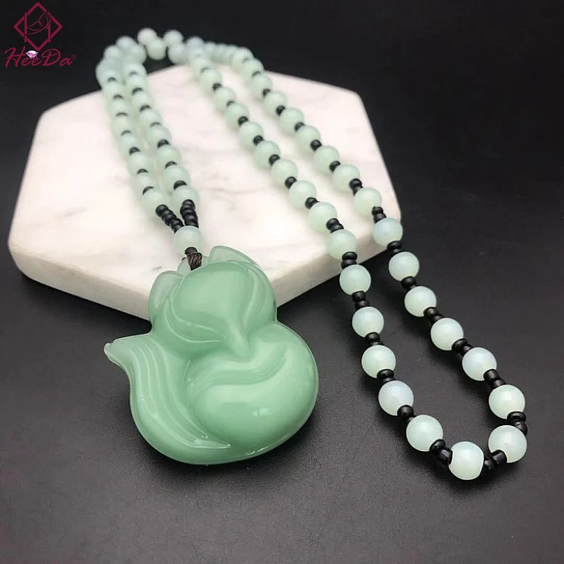 Женское винтажное длинное ожерелье креативное с милой лисой подвеска 2020 Женская