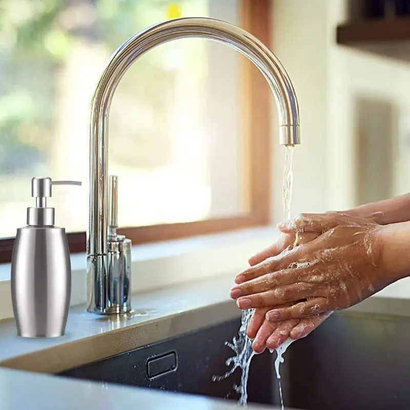 Дозаторы для мыла и лосьона 350 мл пружинный насос из нержавеющей стали (гель душа