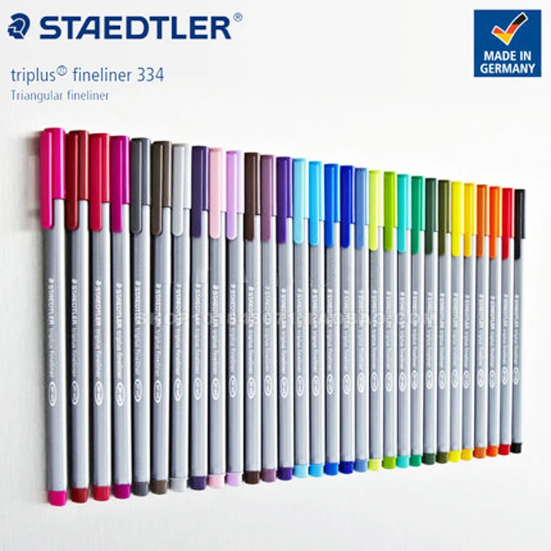 1 шт. STAEDTLER треугольная цветная ручка с крючками 334 ручка-игла 0,3 мм ручка из волокна, прочная яркая