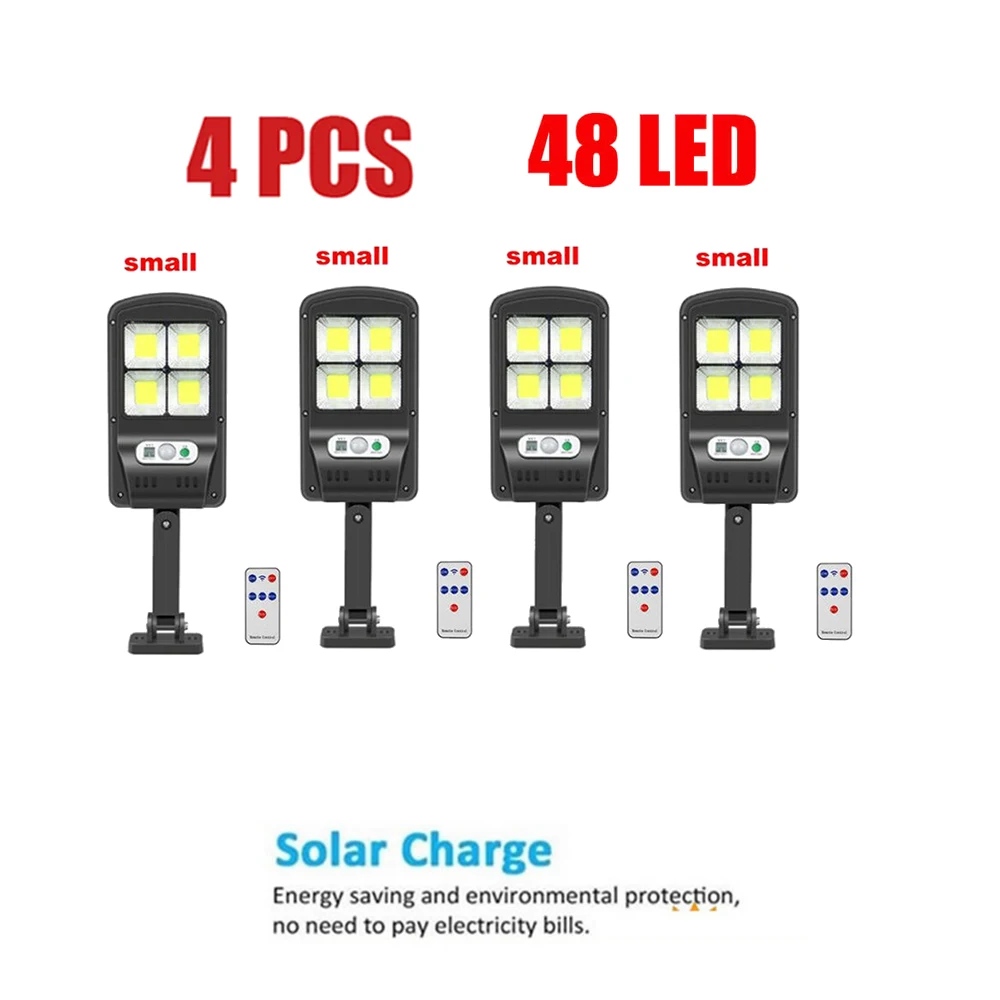 

tabular oblong Solar Light Street Lamp 128 COB Induction LED Solar powered Waterproof PIR Motion sensor for Garden Courtyard Lig