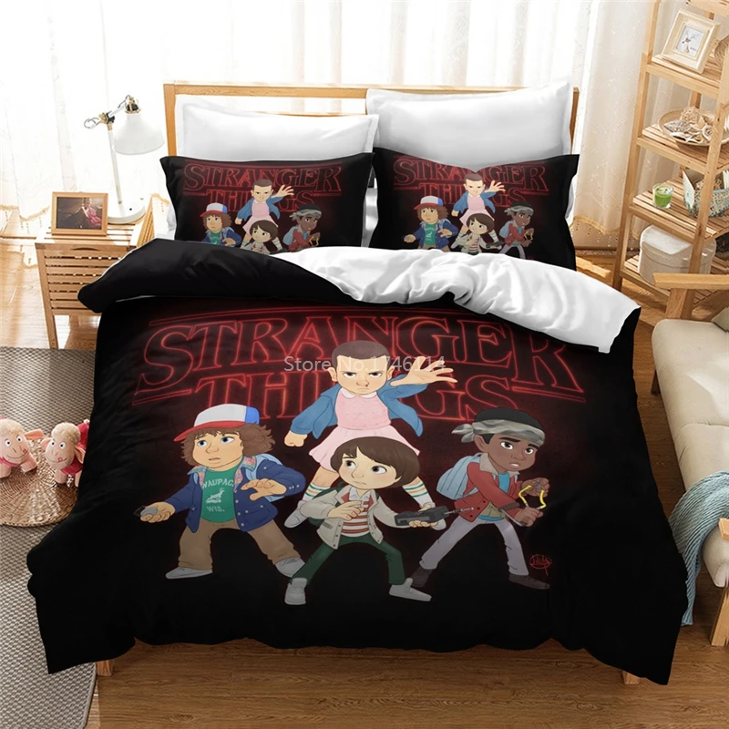 

3D Printed Duvet Cover Set Stranger Things Horror Movie Bedding Set Bed Linen Bedclothes Home Textile Twin Full Queen King Size