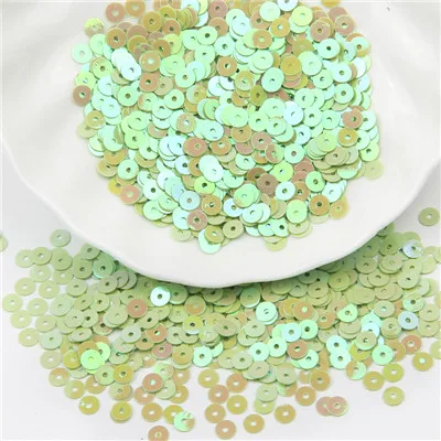 ab green 4 мм мини-блестки, пайетки, ПВХ плоский круглый блеск, красочные блестки, блестки для рукоделия, одежды, Lentejuelas Para Coser 20 г - Цвет: ab green