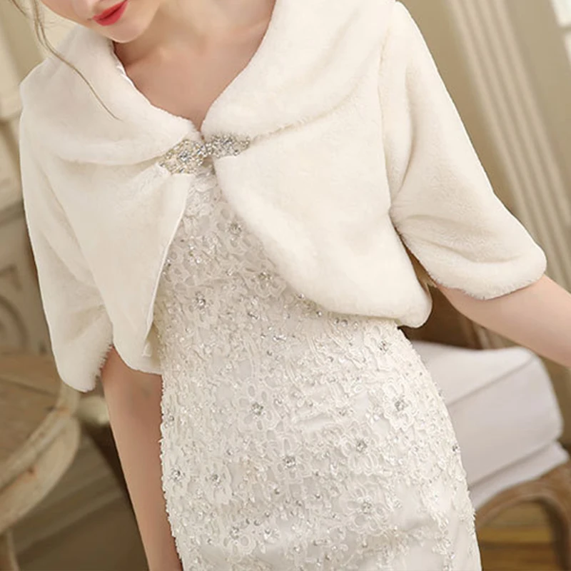Шаль из искусственного меха свадебное вечернее платье Cheongsam свадебная верхняя