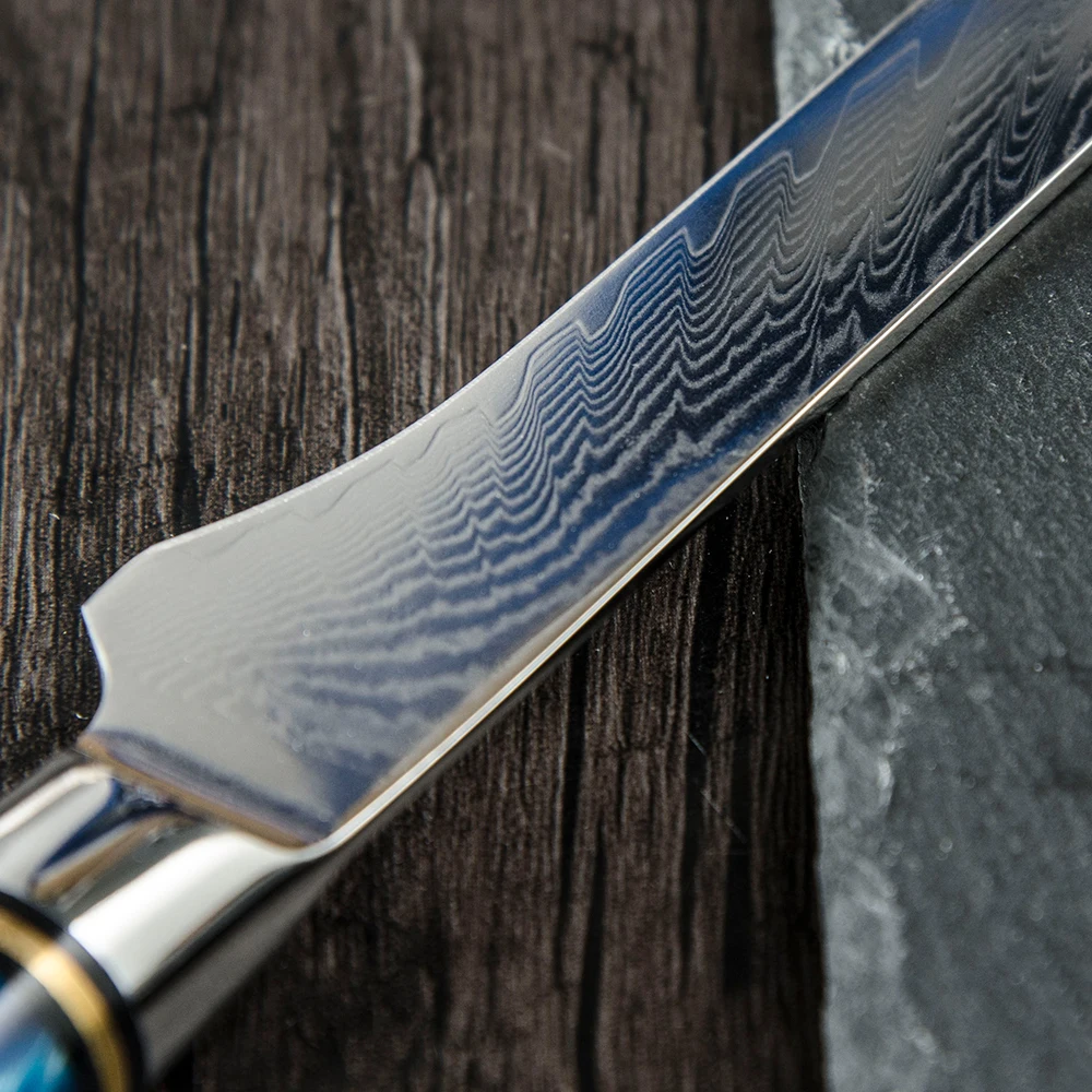 Нож для резки из дамасской стали 67 слоев|Кухонные ножи| |