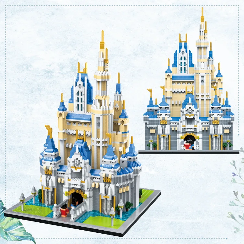 

6697pcs City Building Model Building Block 3D Amusement Park Mini Diamond Brick Famous City Street View Micro Building Toy Gift