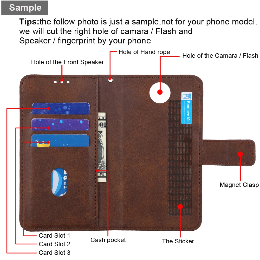 wallet flip case for umidigi a5 pro leather phone case for a5 pro cover book case for umidigi a 5 pro coque free global shipping