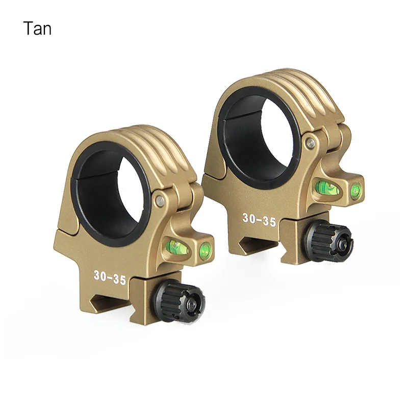 37MM Gold CANIS LATRANS Страйкбольное крепление QD быстро отсоединяемое кольцо диаметром 30-35 мм крепление для винтовки пузырьковый уровень для винтовки прицел OS24-0193 - Цвет: 37MM Gold
