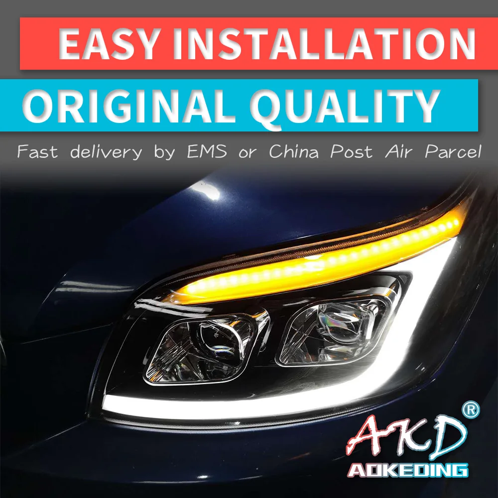 AKD tuning cars Headlight Chevy LOVA AVEO 2004-2018 Headlights LED DRL Running lights Bi-Xenon Beam Fog Low beam High | Автомобили и