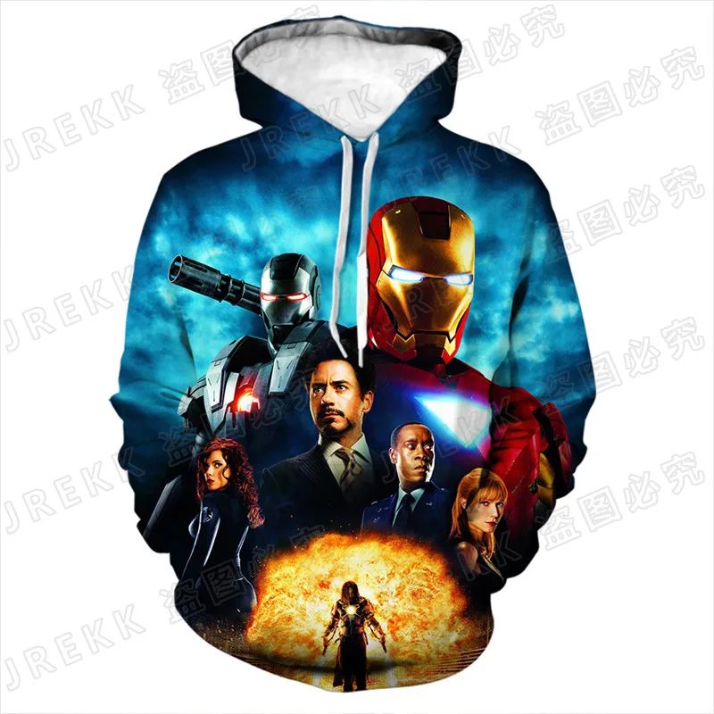 Толстовка Мужская/женская с капюшоном модная рубашка 3D принтом Железного