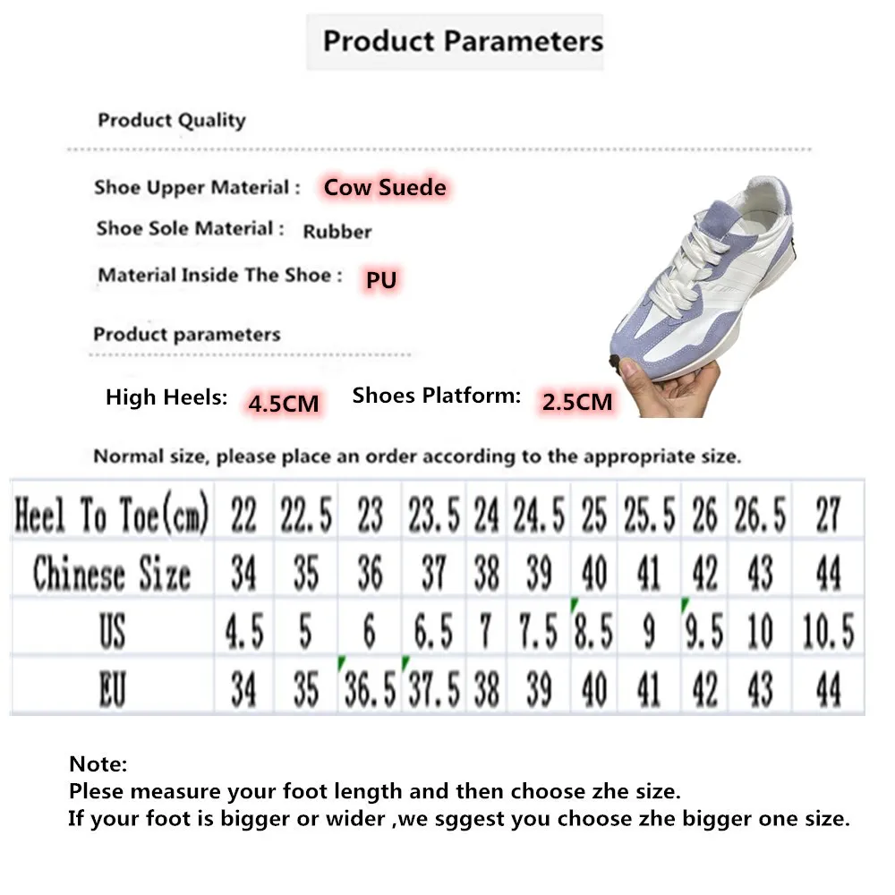 

Cow Suede Mixed Colors Chunky Sneakers Lace-Up Casual Platform Women's Vulcanize Shoes Luxury Chic Daily Wear Runway Party Shoes