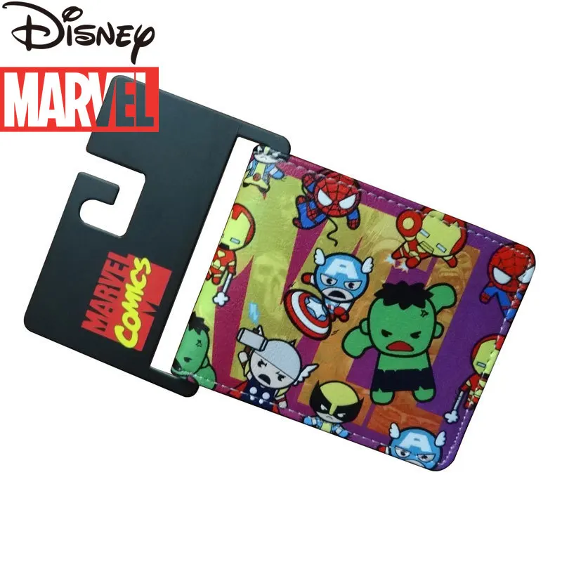 

Marvel Superhero Avengers Q Edition Spider-Man Iron Man Short Wallet Marvel Peripheral Products