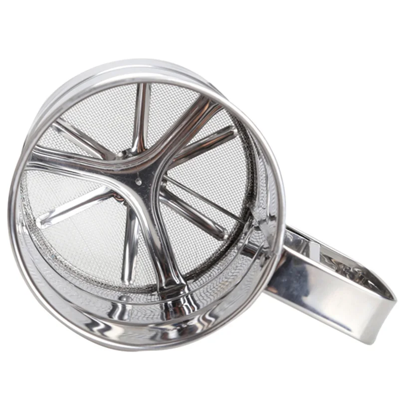 

Mesh Flour Sifter Manual Sugar Icing Shaker Stainless Steel Cup Shape Kitchen Tools THIN889