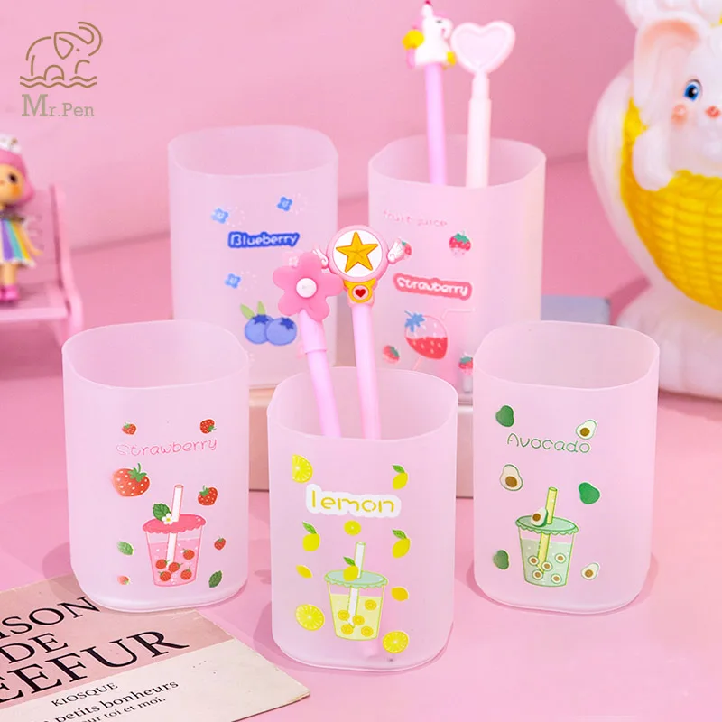 1 шт. креативный Прозрачный матовый держатель для ручек милая коробка хранения