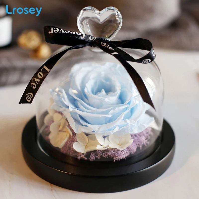 Нордическая любовь Everlasting цветок ваза подарок на день рождения стеклянная крышка