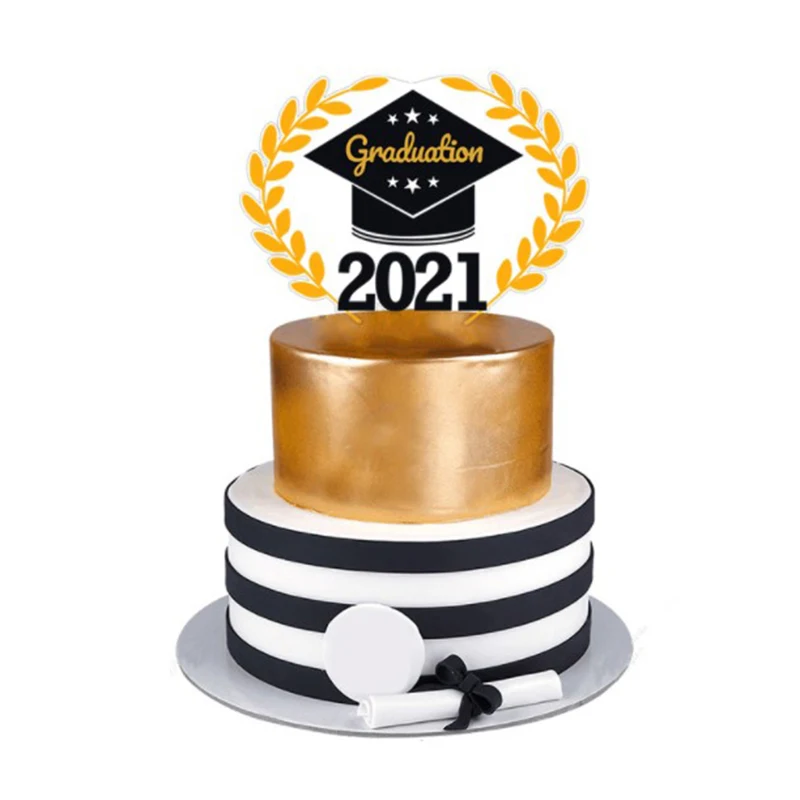 7 шт./компл. выпускная тема торт Топпер декоративный холостяк кепки вставные