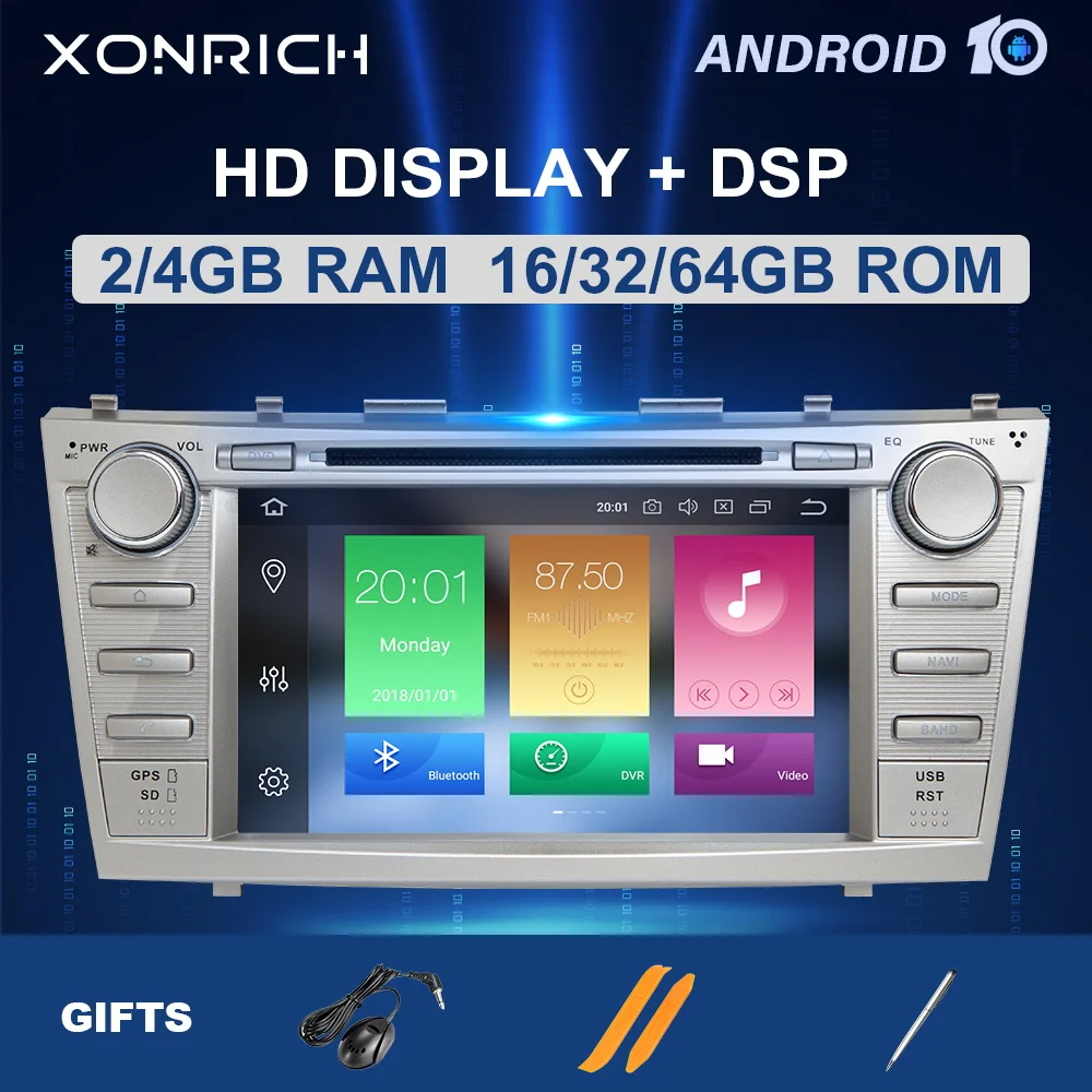 

IPS 2 Din Android 10 Car DVD Player For Toyota Camry 2007 2008 2009 2010 2011 Aurion 2006 Multimedia GPS Navigation Radio Stereo