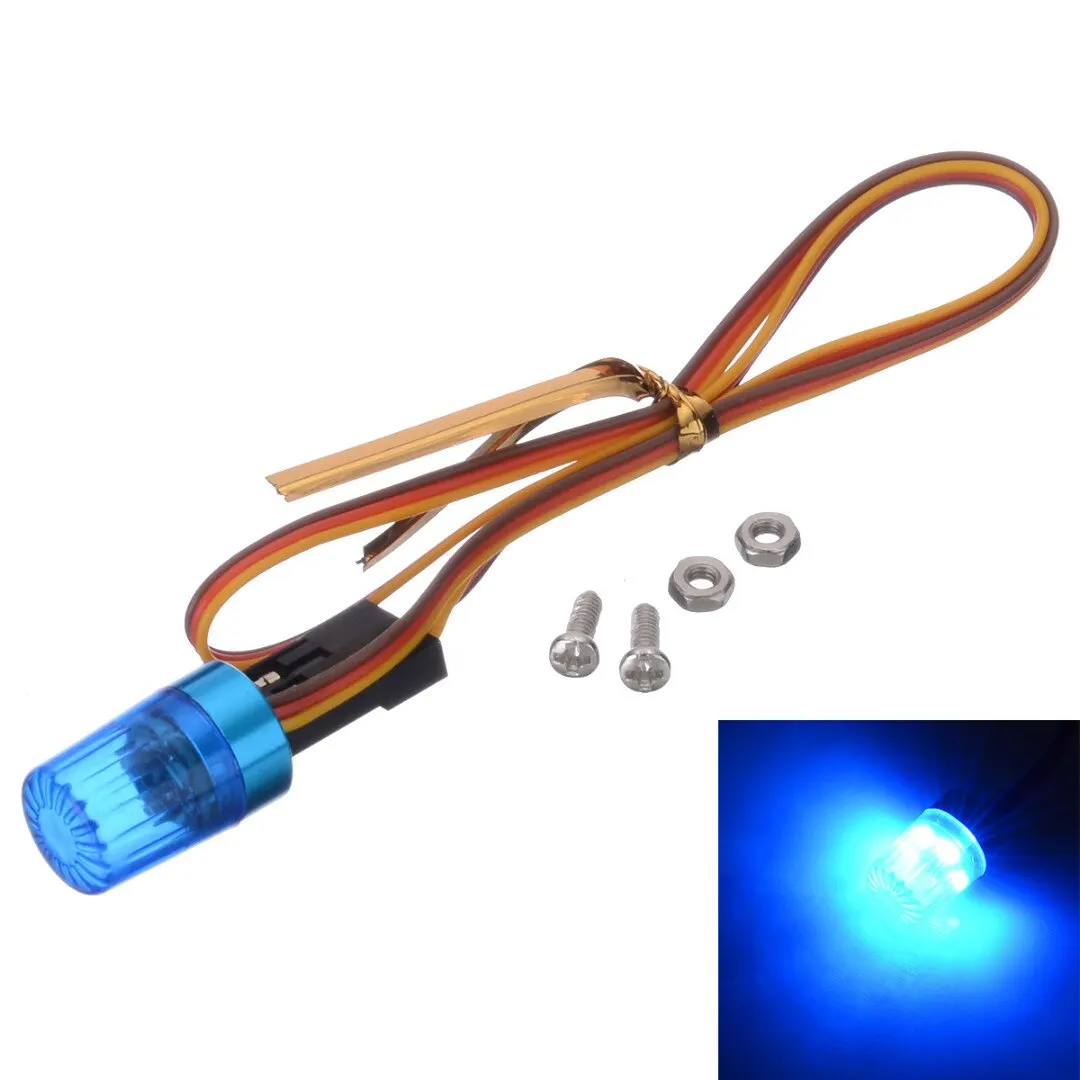 1pcs 4V-6V Ultra Bright Blue Red Orange LED Lights Flashing Rotating Light Spare Part For RC Car Accerssory | Игрушки и хобби
