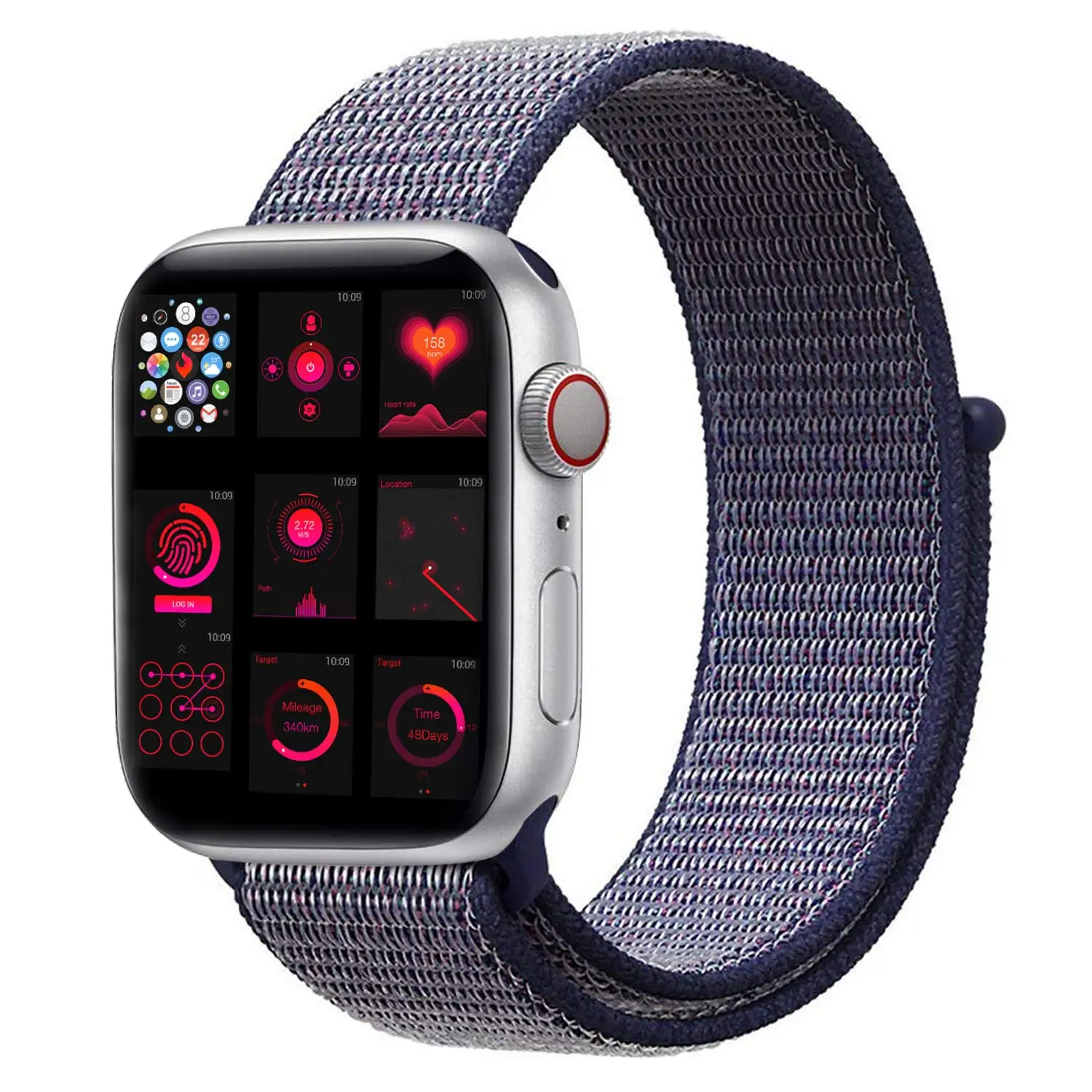Ремешок для наручных часов Apple Watch Series 5 4 40 мм 44 браслет нейлоновый Браслет спортивный бесшовный ремешок для iwatch серии 3/2/1 38 мм 42 мм аксессуары - Цвет ремешка: Midnight-blue