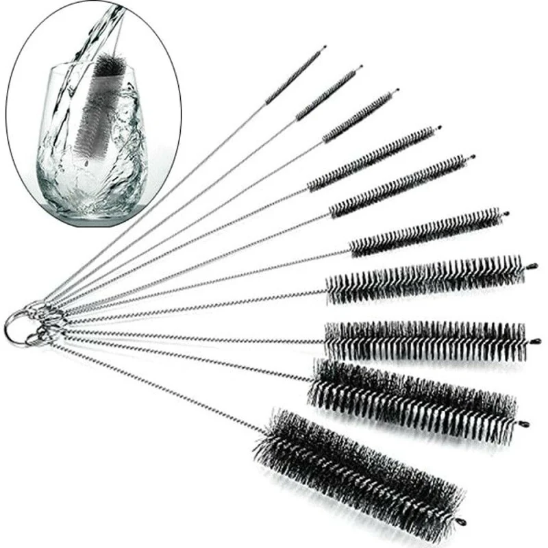 

10 Pcs/set Nylon Tube Brushes Straw Set For Drinking Straws Glasses Keyboards Jewelry Cleaning Brushes Clean Tools
